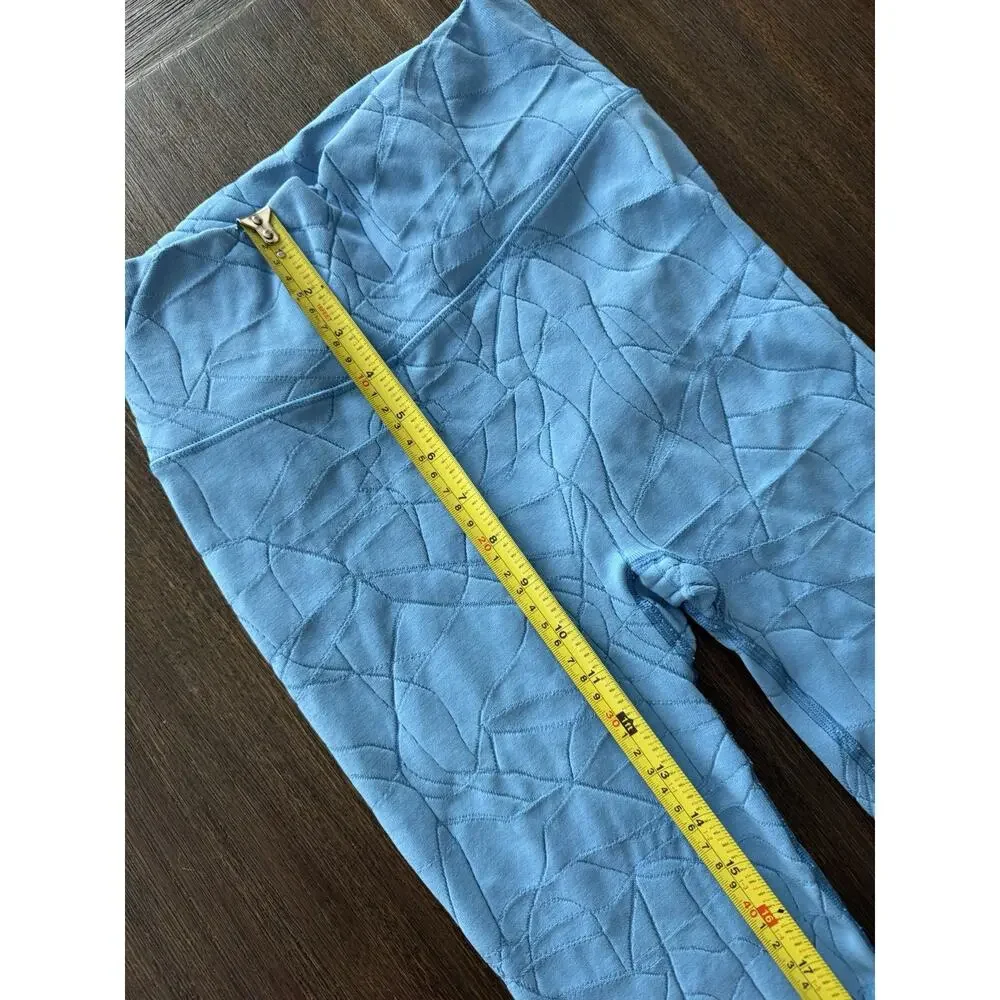 Sweaty Betty Seamless Leggings Motion Jacquard 7/8 Regatta Blue M - Picture 5 of 11